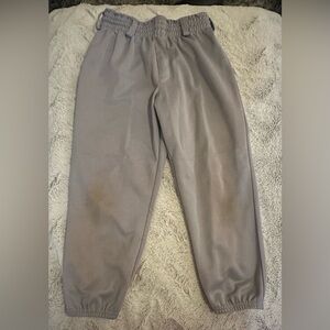 Alleson Baseball Pants Youth Size Large Gray